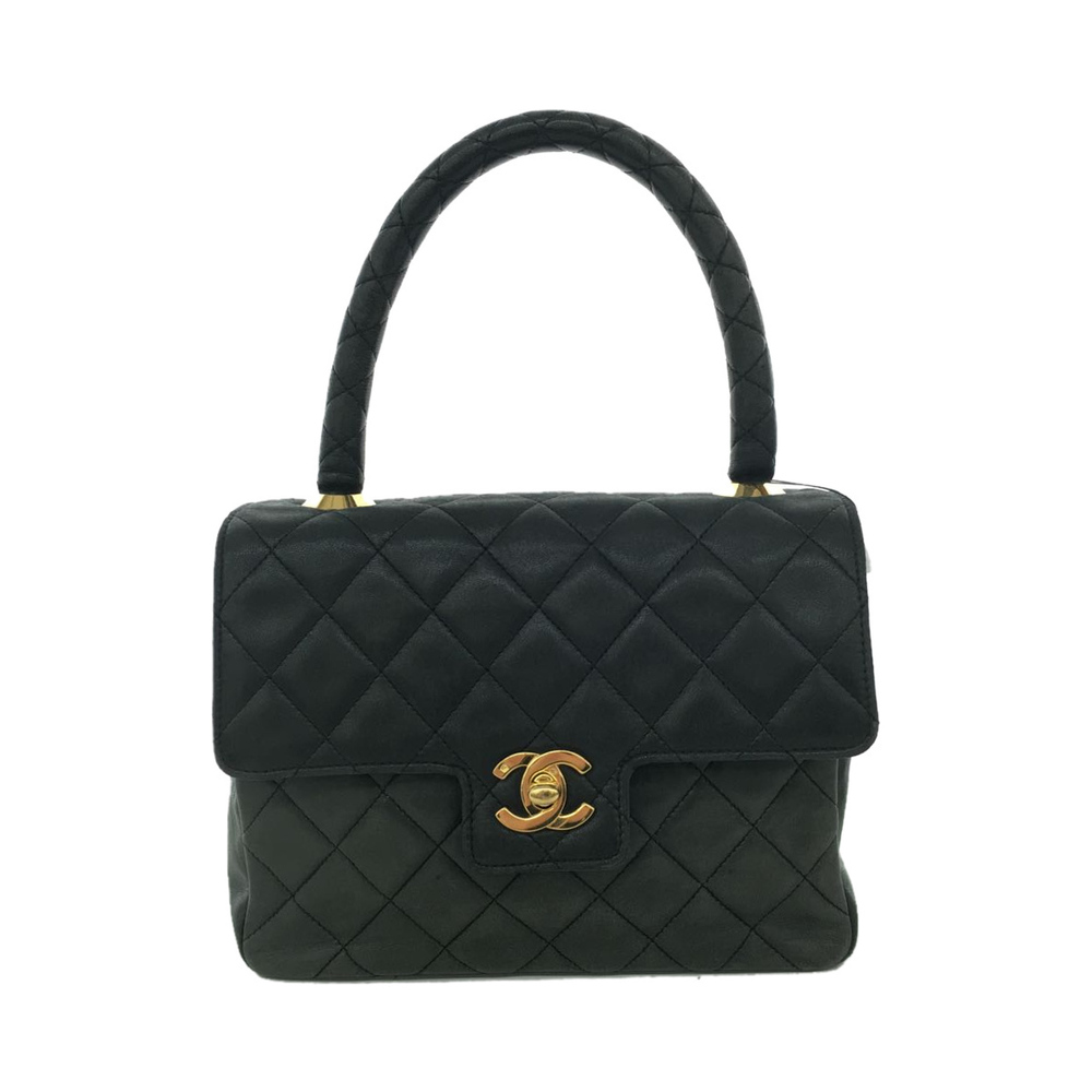 Chanel Matelasse Leather Plain Handbag